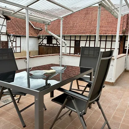 Daire Ruhige,moderne Im Historischen Vierseithof Am Nationalpark Hainich Bei Eisenach Beuernfeld